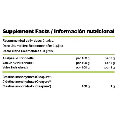 Creatine 100% Creapure - 400gr Creatine 100% Creapure - 400gr